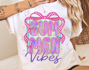 Summer Vibes PNG, Coquette Summer PNG, Retro Summer Png, Beach Png, Hello Summer Png, Summer Checkered Png, Summer Brushstroke Png