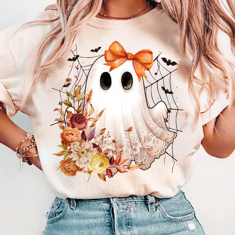 Cute Lace Ghost Png, Boo In Boojee, Halloween Boo Lace Bow Png, Halloween PNG, Boo Ghost Shirt Png, Cute Boo Halloween Sublimation Design