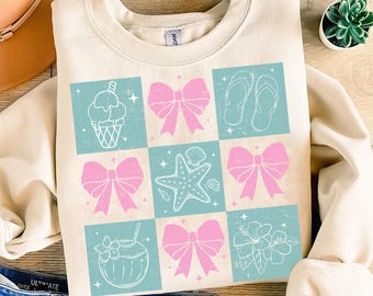 Coquette Summer PNG, Retro Seashell Png, Beach Png, Coastal Png, Retro Summer Png, Summer Vibes Png, Vintage Summer Png, Girls Trip Png