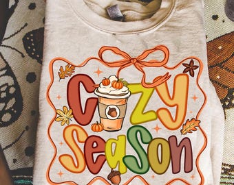 Preppy Cozy Season PNG, Preppy Fall Vibes PNG, Fall Sublimation PNG, Fall Pumpkin png, Autumn Season png, Retro Fall png, Fall Autumn Shirt