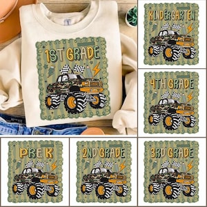 Preppy Back To School Bundle For Boys Bundle PNG, School Boy PNG, Truck For Boy, Pre-K Kindergarten 1st/2nd 3rd Grade Png Sublimation Design