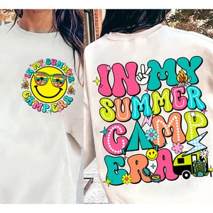 In My Summer Camp Era Png, Summer Camppng For T-shirt, Summer Vacation Svg, Summer Camp Png, Summer Camp, Groovy Wavy Text, Summer Quote Png