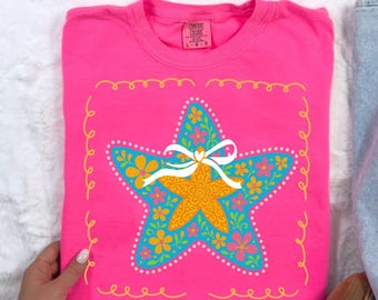 Preppy Starfish Png, Summer Vibes Png, Retro Floral Summer Png, Ocean Png, Girly Summer Png, Beach Png, Aesthetic Png, Everyday Png