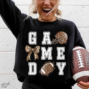 Coquette Football Png, Football Bow Png, Football Mom Png, Leopard Football Png, Game Day, Fall Football Png, Football Season Png,Sports Png