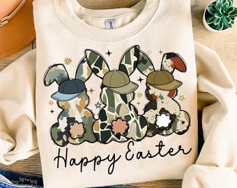 Happy Easter Png, Egg Hunter Bunny Png, Boy Bunny With Backwards Cap Png, Camo Easter Bunny Png, Kids Easter Doodle, Boy Camo Easter Png