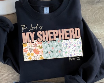 The Lord is My Shepherd Png, Christian Easter Png, Easter Patchwork Png, Retro Easter Bunny Png, Happy Easter Png, He is Risen, Bible Verse