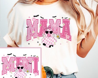 Mama And Mini PNG, Maglietta per mamma di Halloween PNG, Varsity PNG, Vita da mamma PNG, Fantasma PNG, Halloween alla moda PNG, A scacchi PNG, Halloween rosa