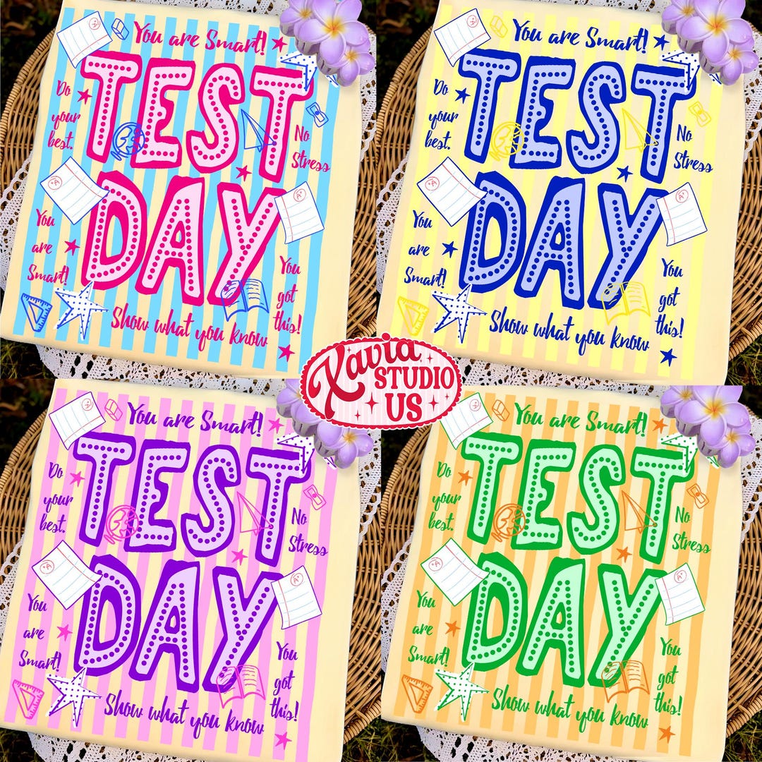 Striped Test Day You Got This Neon Png, Matching State Testing Png ...