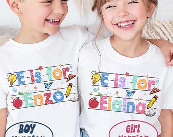Custom Name School PNG, Kids Back To School png, First Day Of School Digital Print, Cute Toddler School Outfit for Boy Girl, Back To School