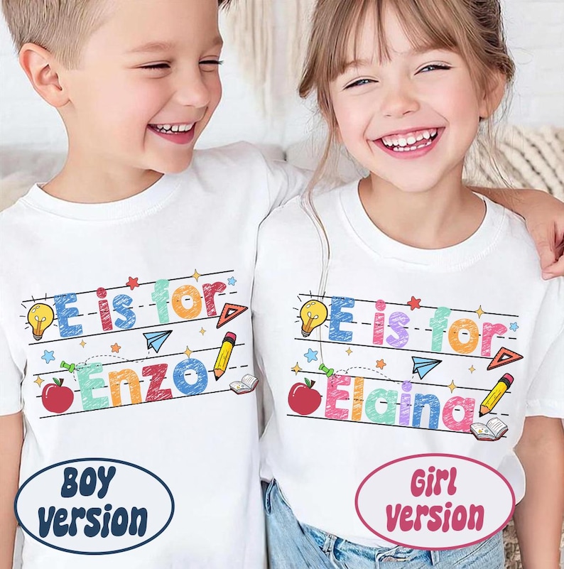 Example personalized back-to-school name PNG on Etsy