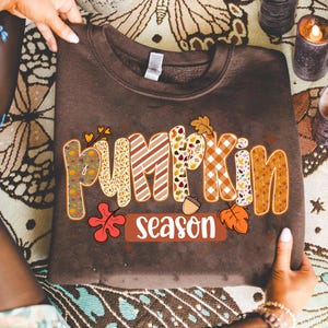 Pumpkin Season PNG, Retro Halloween PNG, Preppy Pumpkin Bow Png, Halloween Shirt Png, Trendy Fall Pumpkins, Spooky Season Png