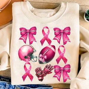 Breast Cancer Png, Breast Cancer Football Png, Football Breast Warrior Png, Coquette, Cancer Awareness Png, We Wear Pink Png, Pink Ribbon