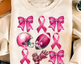 Breast Cancer Png, Breast Cancer Football Png, Football Breast Warrior Png, Coquette, Cancer Awareness Png, We Wear Pink Png, Pink Ribbon