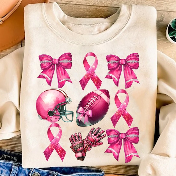 Breast Cancer Png, Breast Cancer Football Png, Football Breast Warrior Png, Coquette, Cancer Awareness Png, We Wear Pink Png, Pink Ribbon