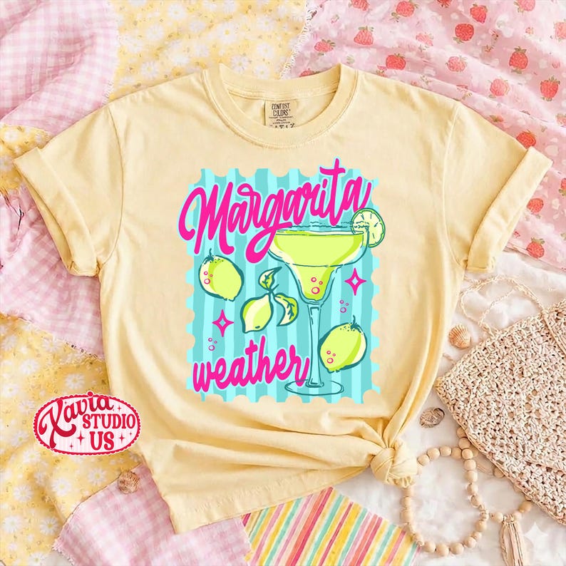 Margarita Weather Png, Summer Vibes Png, Preppy Beach Aesthetic Summer, Trendy Summer Png, Girls Trip Shirt Digital Download