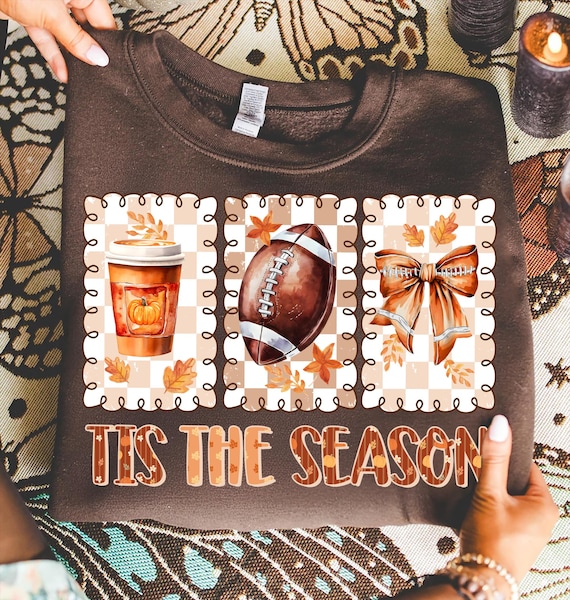 Tis the Season PNG, Coquette Fall Vibes PNG, Fall Football PNG, Fall Coffee png, Coquette Football png, Coquette Bow png, Autumn png