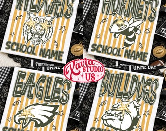 Custom Mascot PNG, School Team name Sport png, Game Day png, Personalized School Mascot png, Football png, Softball Baseball png