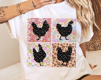 Retro Chicken Png, Boho Chicken Png, Chicken Lover Png, Farm Life PNG, Floral Spring Png, Chicken Mama Png, Chicken Mom Png
