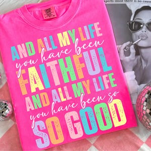 Retro All My Life Faithful PNG, Jesus PNG, Bible PNG, Bible Verse png Design, Bible Jesus Design,Religious png,Distressed Everyday Jesus png