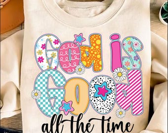 God is Good All The Time PNG Preppy Png, Christian women Png, Preppy Everyday Christian png, Bible verse png, Jesus sublimation, Checkered