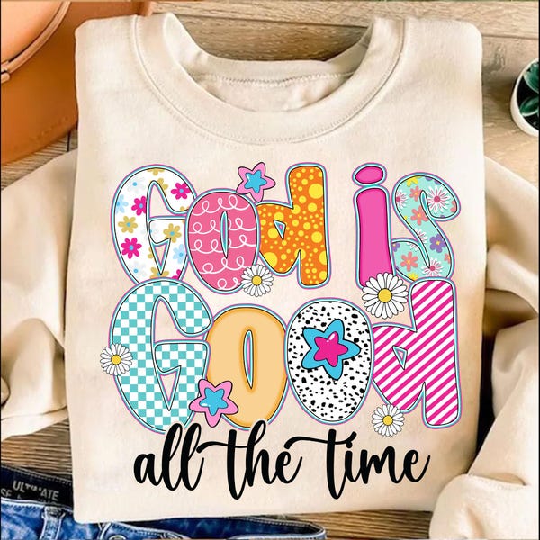 God is Good All The Time PNG Preppy Png, Christian women Png, Preppy Everyday Christian png, Bible verse png, Jesus sublimation, Checkered