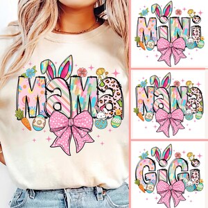 Coquette Easter Mama Bundle, Easter PNG, Mama Easter png, Easter day design, coquette Easter art, mama png for sublimation designs