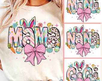Coquette Easter Mama Bundle, Easter PNG, Mama Easter png, Easter day design, coquette Easter art, mama png for sublimation designs