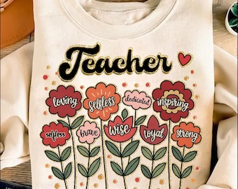Profesora con flores (Png), Último día de clases (Png), Vida de profesora preppy (Png), Regalo bohemio de agradecimiento a la profesora, Profesora retro (Png), Verano de profesora (Png)