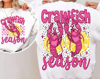 Pink Crawfish Season Preppy png, Crawfish Png, Crawfish Preppy png, Preppy png, Crawfish Sublimation design, Crawfish png files