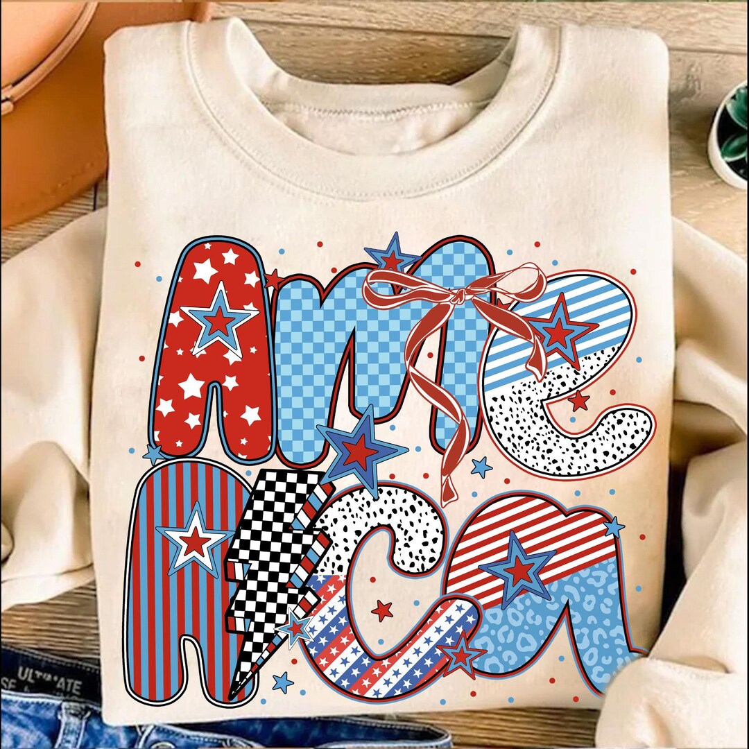 Retro America Coquette Png, 4th of July Png, America Checkered Png ...