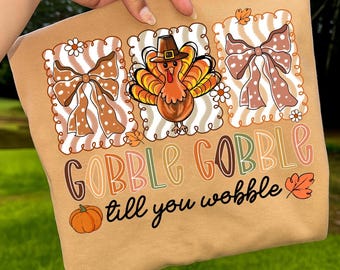 Preppy Thanksgiving Gobble PNG, Floral Turkey PNG, Thanksgiving Turkey Png, Fall Png, Thanksgiving Png, Turkey png files, Autumn Png