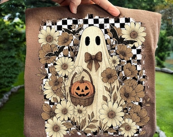 Pizzo fantasma autunnale floreale di Halloween retrò png, Halloween png, Autunno floreale png, Autunno png, Spettrale png, Halloween floreale png, Atmosfere spettrali