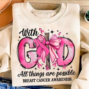 Jesus Pink Bow Cross Breast Cancer, Fight Breast Cancer Png, Jesus Breast Cancer Bow Png Design, Cancer Bow Sublimation, Wear Pink Png