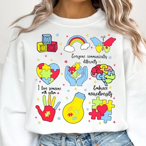 Everyone Communicates Differently Png, Autism Png, Autism Month png, Autism Mom Png, Autism shirt png, Speech Pathologist Png, Autism design