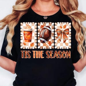 Tis the Season PNG, Coquette höstvibbar PNG, höstfotboll PNG, höstkaffe PNG, Coquette fotboll PNG, Coquette rosett PNG, höst PNG bild 3