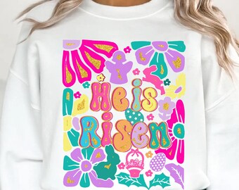 He is Risen PNG, Matthew 28:6, Christian Easter png, Easter Coquette Png, Jesus Easter Cross png, Bible Verse Png, Glitter Easter Png