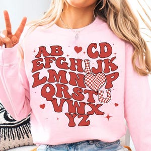 Valentine Teacher ABC Love You Png, Teacher Valentine Png, Valentine&#39;s day shirt Png, Valentines Day Png, Teacher Gift, Valentines day png