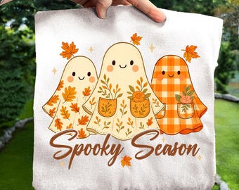 Preppy Floral Ghost Png, Floral Ghost Patchwork png, Fall Pumpkin png, Autumn png, Halloween png, Fall Sublimation, Tis the season png