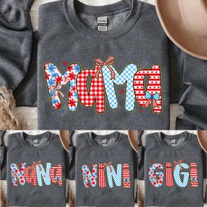 Preppy Floral American Mama Glitter Coquette PNG, 4th of July Mom Png, Stars Stripes, USA Nana Mimi Gigi Png, Retro American Independence