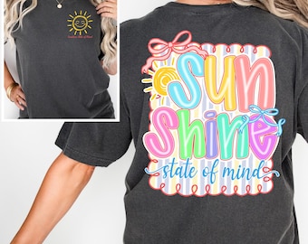 Sunshine State of Mind Png, Beach Life Png, Sunshine Png, Summer PNG Neon, Trendy Summer Shirt Design, Distressed Beach PNG, Lake River Png
