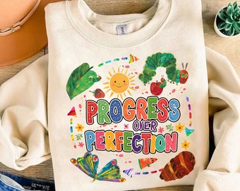 Progress Over Perfection Teacher Png, Gift For Teacher, Back To School, Funny Teacher Gifts, Teacher Appreciation, Kindergarten