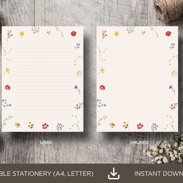 Printable Stationery - Etsy