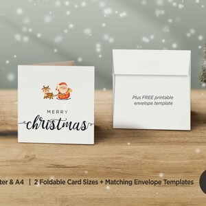 Cartões de Natal fofos para imprimir, Cartão de Natal fofo para imprimir, Cartão de Natal minimalista, Cartão de Natal em branco para download digital