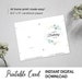 Printable Happy Birthday Card, Greeting Card, Leaf, Square, Script ...