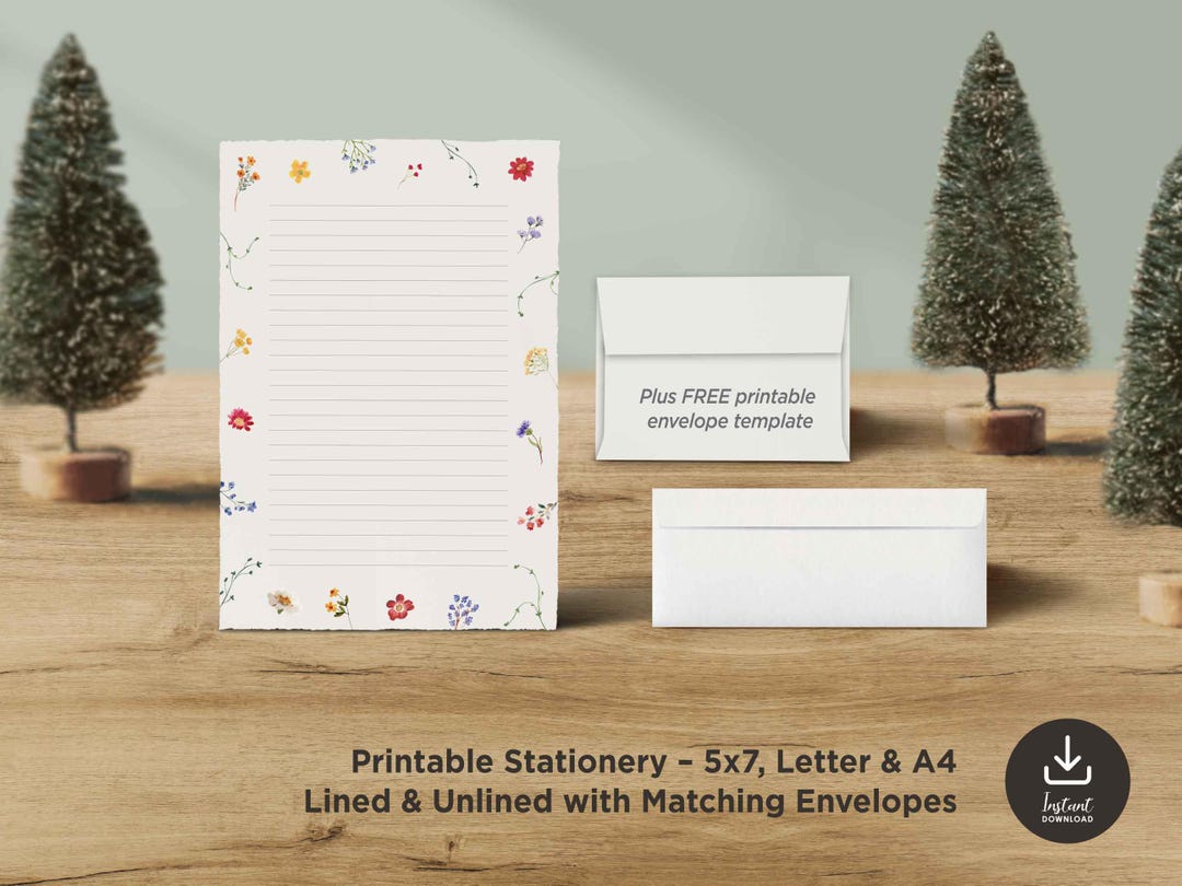 wildflower-printable-stationery-printable-writing-paper-aesthetic-stationery-blank-printable-stationary-8-5x11-a4-5x7downloadable-stationery-etsy