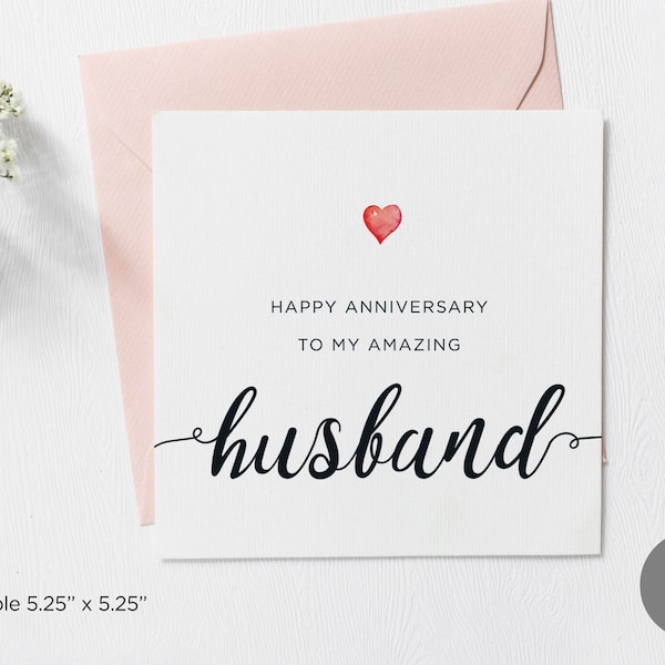 Happy Anniversary to My Amazing Husband Printable Card,Anniversary Card for Husband,Minimalist Anniversary Card for Husband,Digital Download