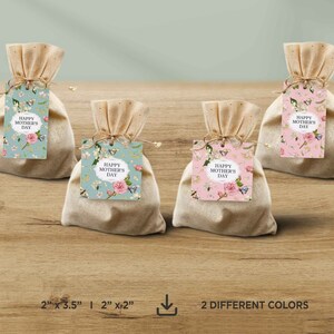 Etiquetas de regalo para el Día de la Madre con motivos florales imprimibles, etiquetas para mamá y abuela, etiquetas de regalo para el Día de la Madre, etiquetas de regalo para el Día de la Madre, descarga instantánea