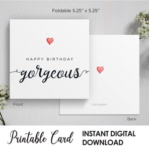 Hermosa tarjeta de feliz cumpleaños, tarjeta de feliz cumpleaños para tu esposa, tarjeta de cumpleaños para tu novia, tarjeta de cumpleaños para tu mejor amiga, tarjeta de cumpleaños imprimible