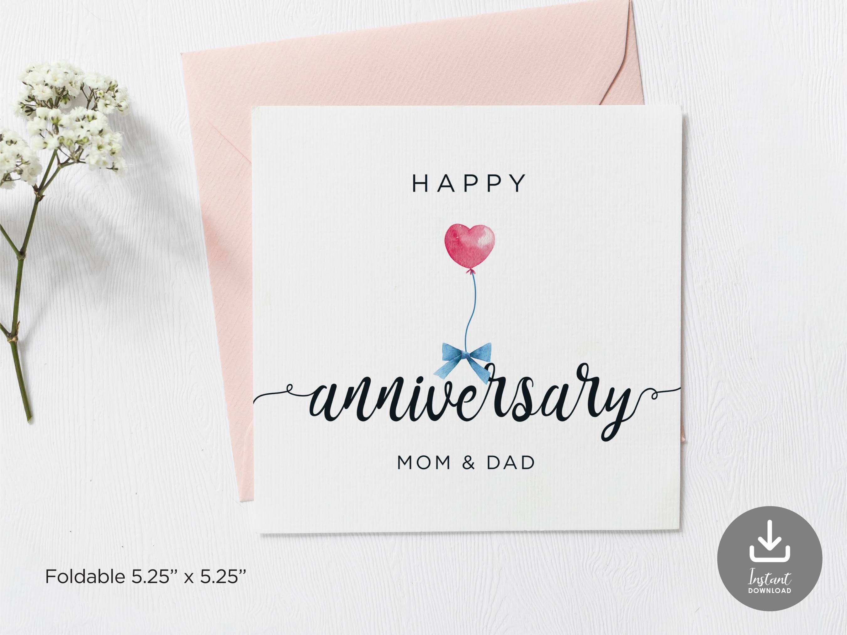 Anniversary Mum and Dad Printable Cards, Anniversary Greeting Cards ...