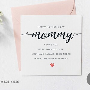 Cartão de Feliz Dia das Mães para Imprimir para Mamãe, Poema de Dia das Mães, Cartão Especial para Mãe, Cartão de Dia das Mães da Filha, do Filho, Download Digital